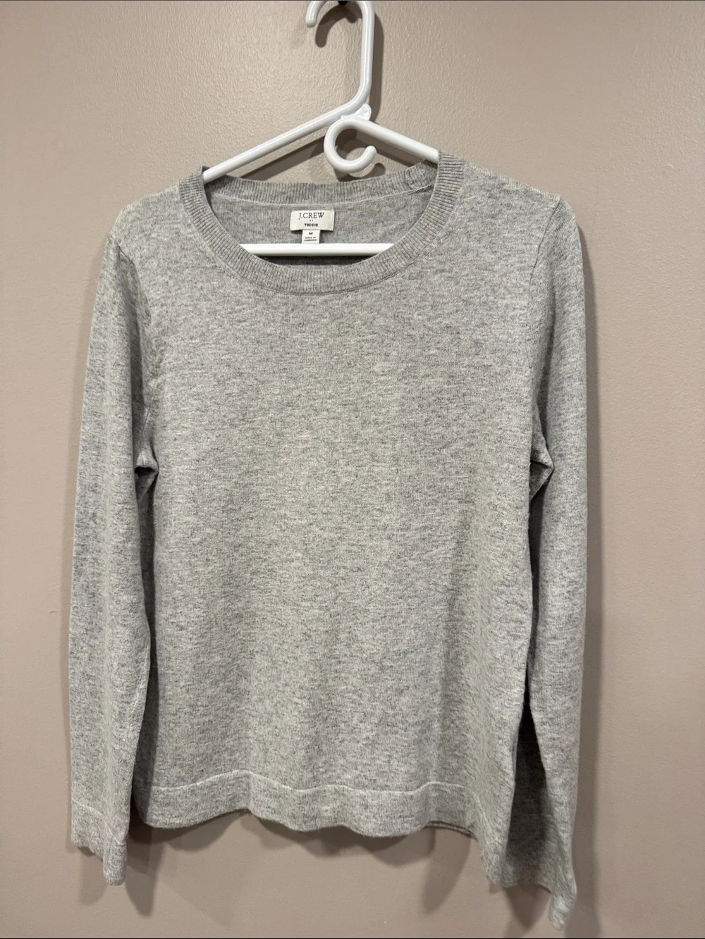 J. Crew Light Heather Gray Crewneck Sweater